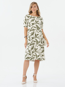 Платье летнее с завязками зелёное 